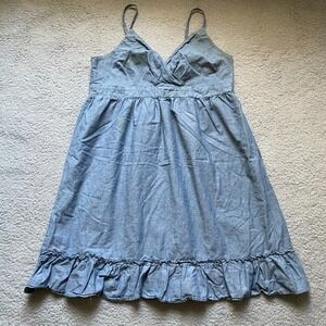 Faded‎ Glory Spaghetti Strap Top Blue Women's 14 Womens 100% Cotton Sleeveless